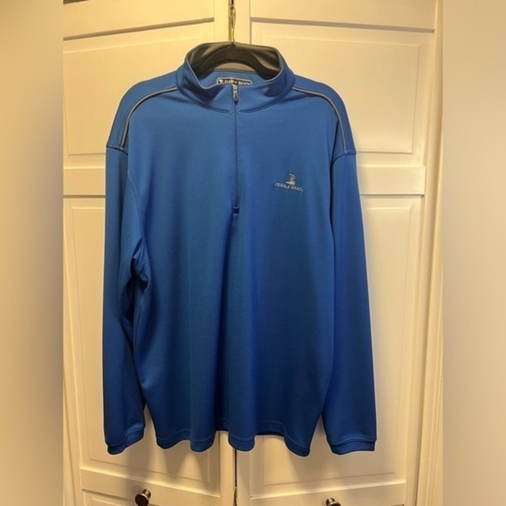 Pebble Beach Performance 1/4 Zip Pullover Size Men’s XL Color Blue